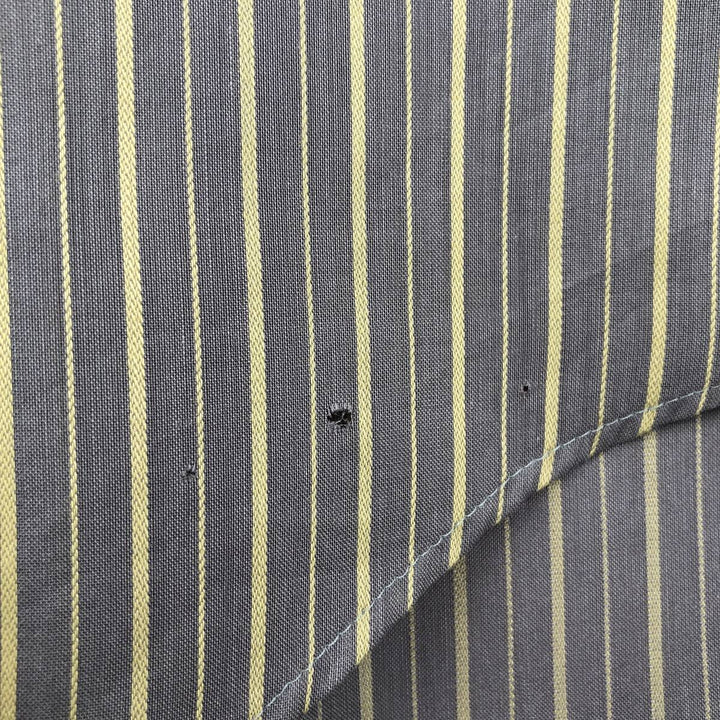 1970'S Van Heusen Stripe Pattern Short-Sleeve Poly-Cotton Shirt, Men's Size M (Equivalent), Vintage polyester Beige type Vintage Second Hand
