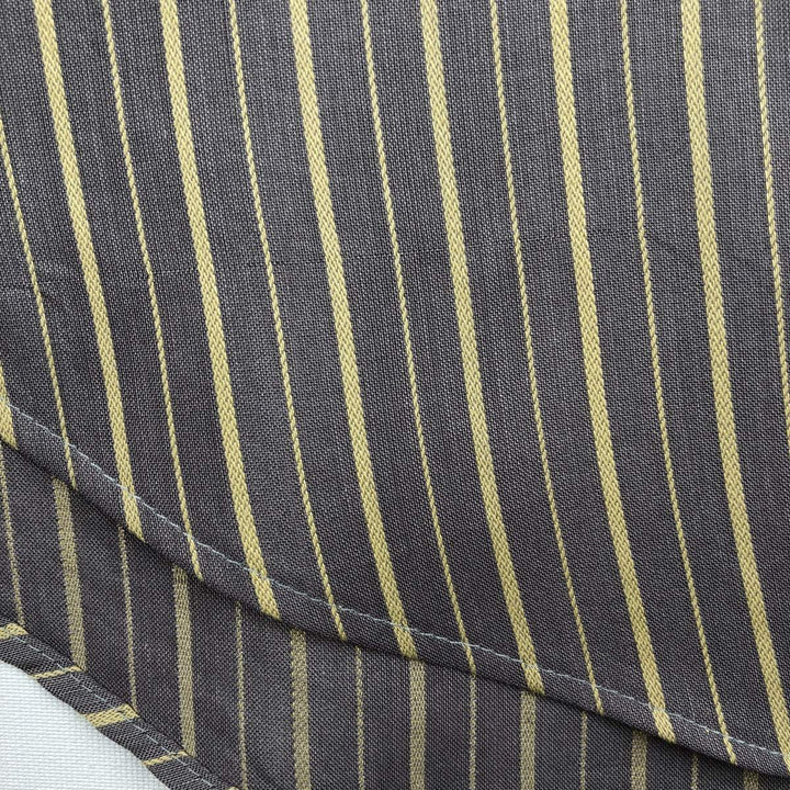 1970'S Van Heusen Stripe Pattern Short-Sleeve Poly-Cotton Shirt, Men's Size M (Equivalent), Vintage polyester Beige type Vintage Second Hand
