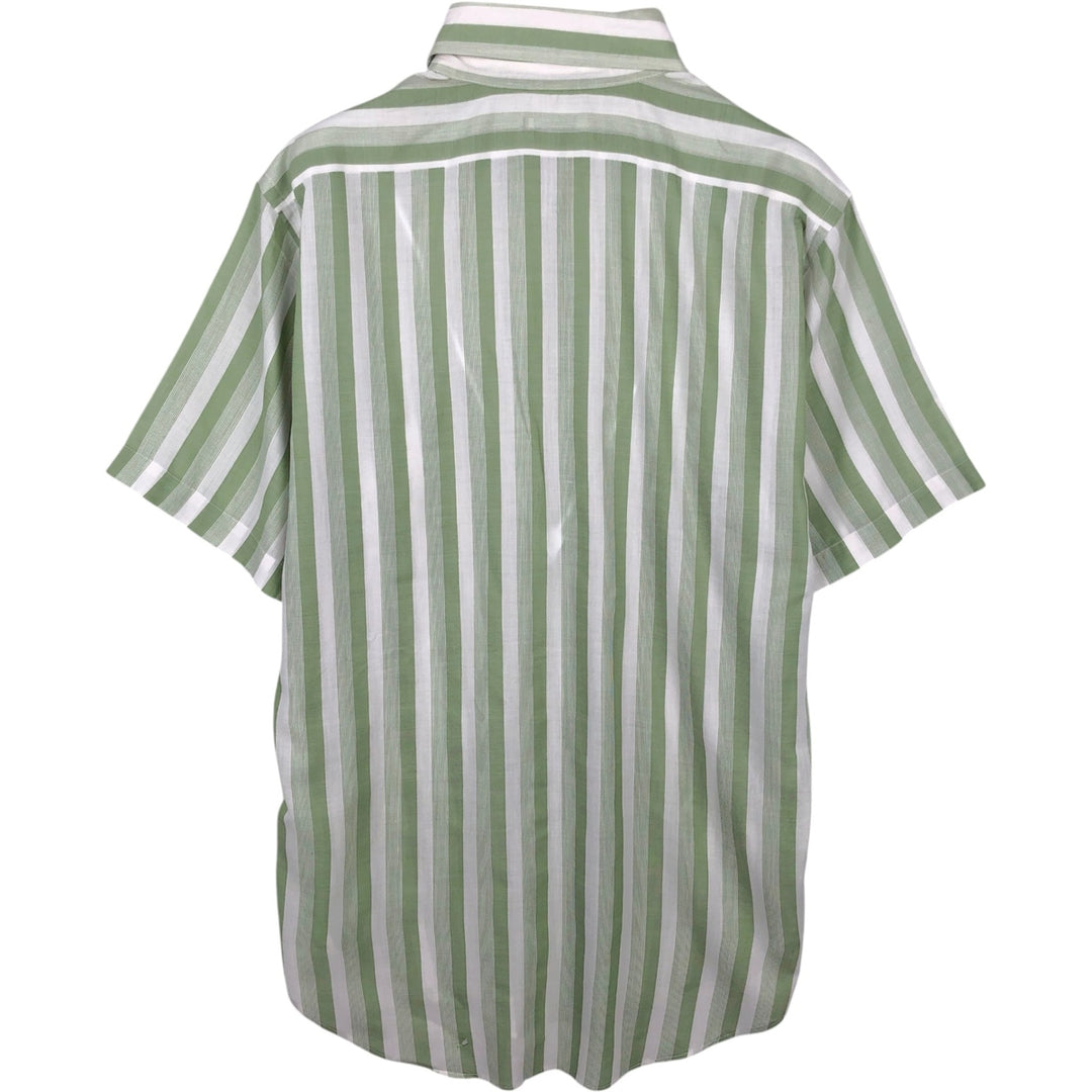 HATHAWAY Multi-Stripe Short-Sleeve Striped Shirt, Men's Size XL (approx.) unclear white type Vintage Second Hand