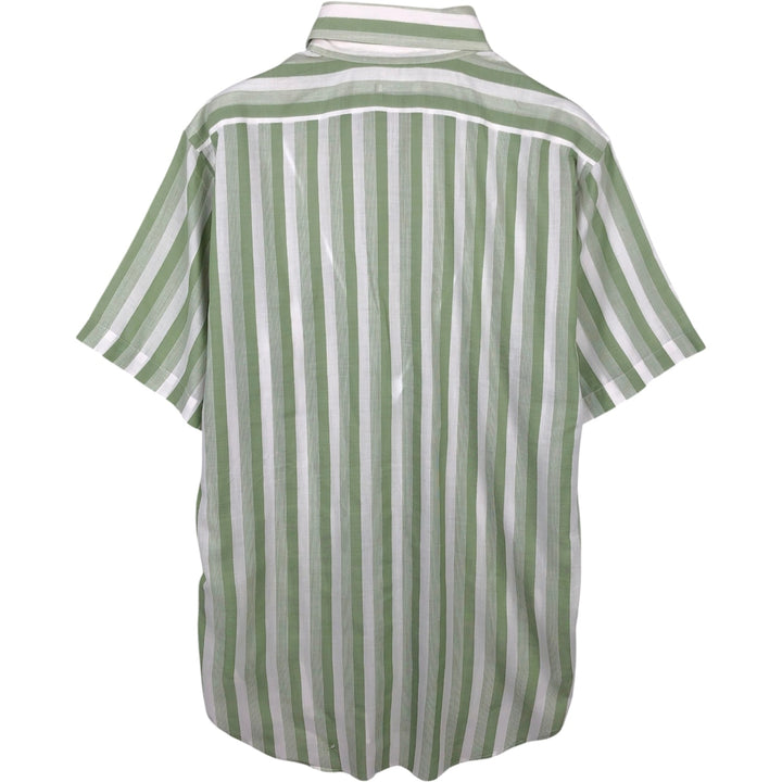 HATHAWAY Multi-Stripe Short-Sleeve Striped Shirt, Men's Size XL (approx.) unclear white type Vintage Second Hand