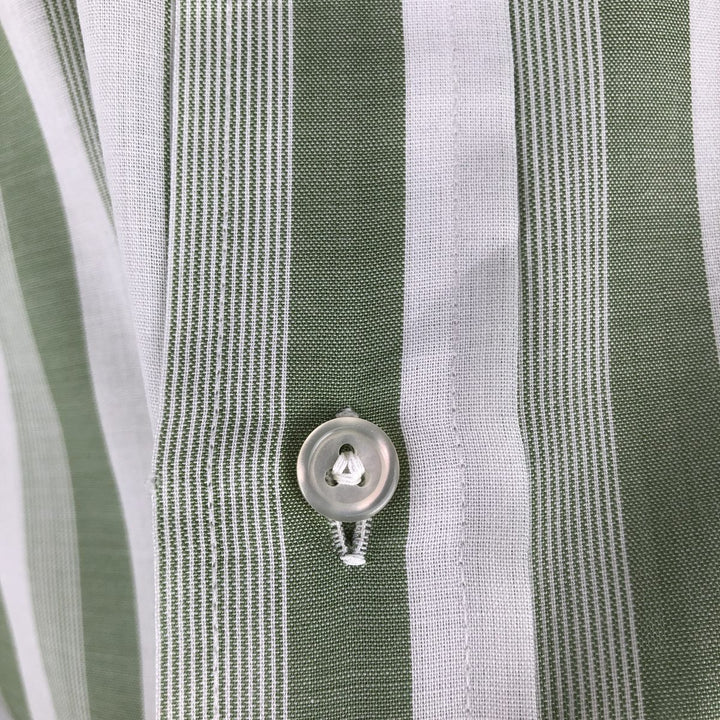 HATHAWAY Multi-Stripe Short-Sleeve Striped Shirt, Men's Size XL (approx.) unclear white type Vintage Second Hand