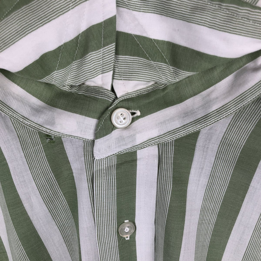 HATHAWAY Multi-Stripe Short-Sleeve Striped Shirt, Men's Size XL (approx.) unclear white type Vintage Second Hand