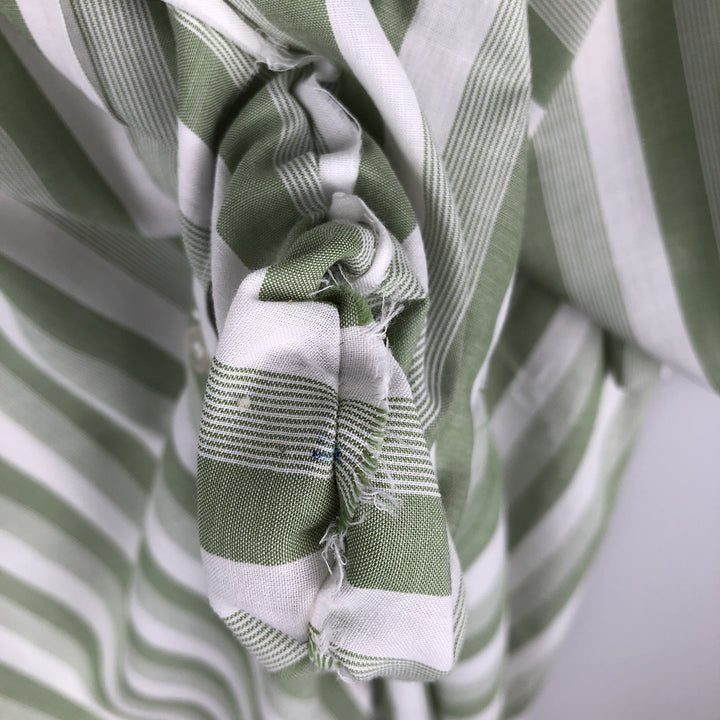 HATHAWAY Multi-Stripe Short-Sleeve Striped Shirt, Men's Size XL (approx.) unclear white type Vintage Second Hand