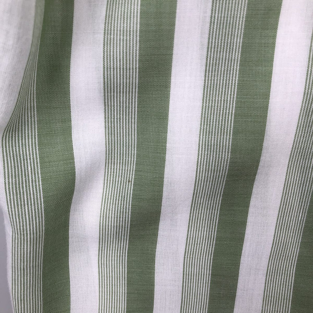 HATHAWAY Multi-Stripe Short-Sleeve Striped Shirt, Men's Size XL (approx.) unclear white type Vintage Second Hand
