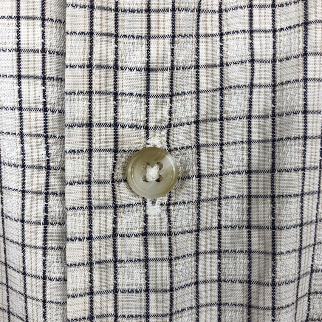 Burberry's short-sleeved cotton check shirt, made in the USA, men's size L equivalent. cotton Beige type Vintage Second Hand