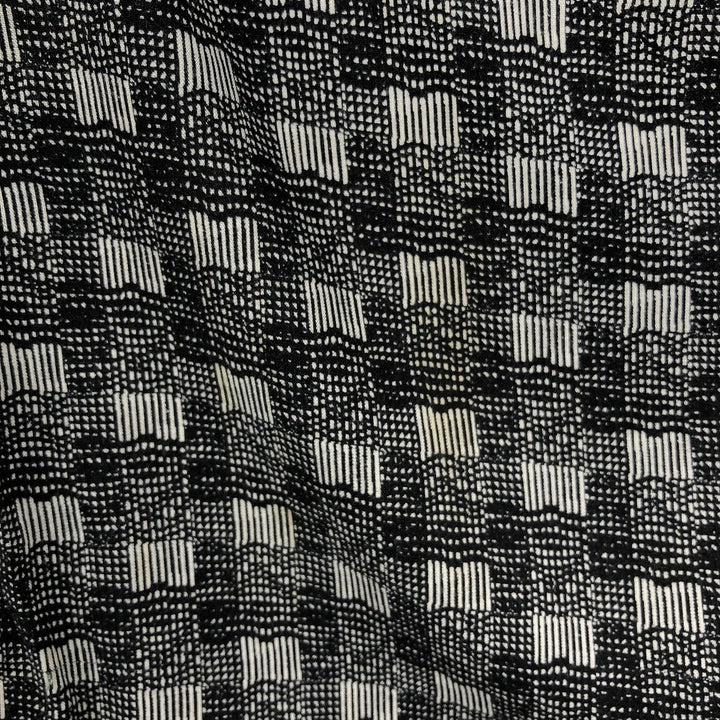 CITY STREETS all-over print short-sleeved rayon shirt, boxy fit, men's size XL. Rayon black type Vintage Second Hand