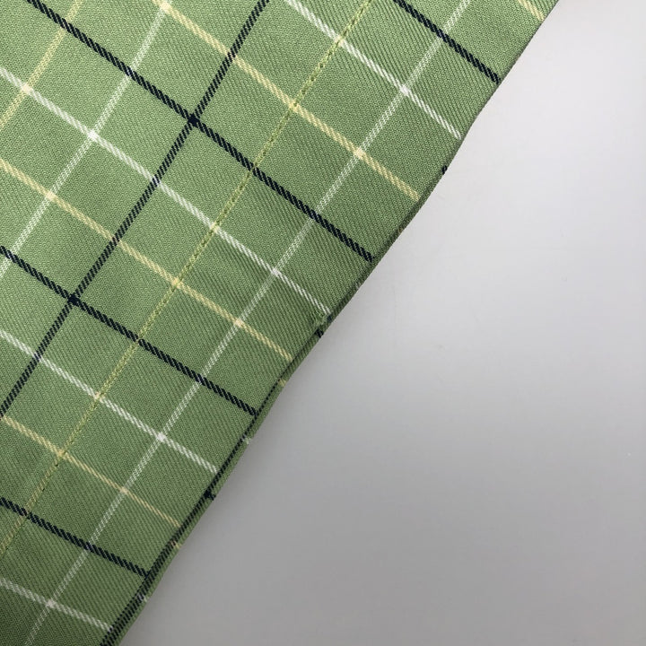 90s-00'S L.L.Bean WRINKLE FREE TRADITIONAL FIT Short-Sleeve Button-Down Check Shirt, Men's XL (approx.), Vintage cotton green type yellow green Vintage Second Hand