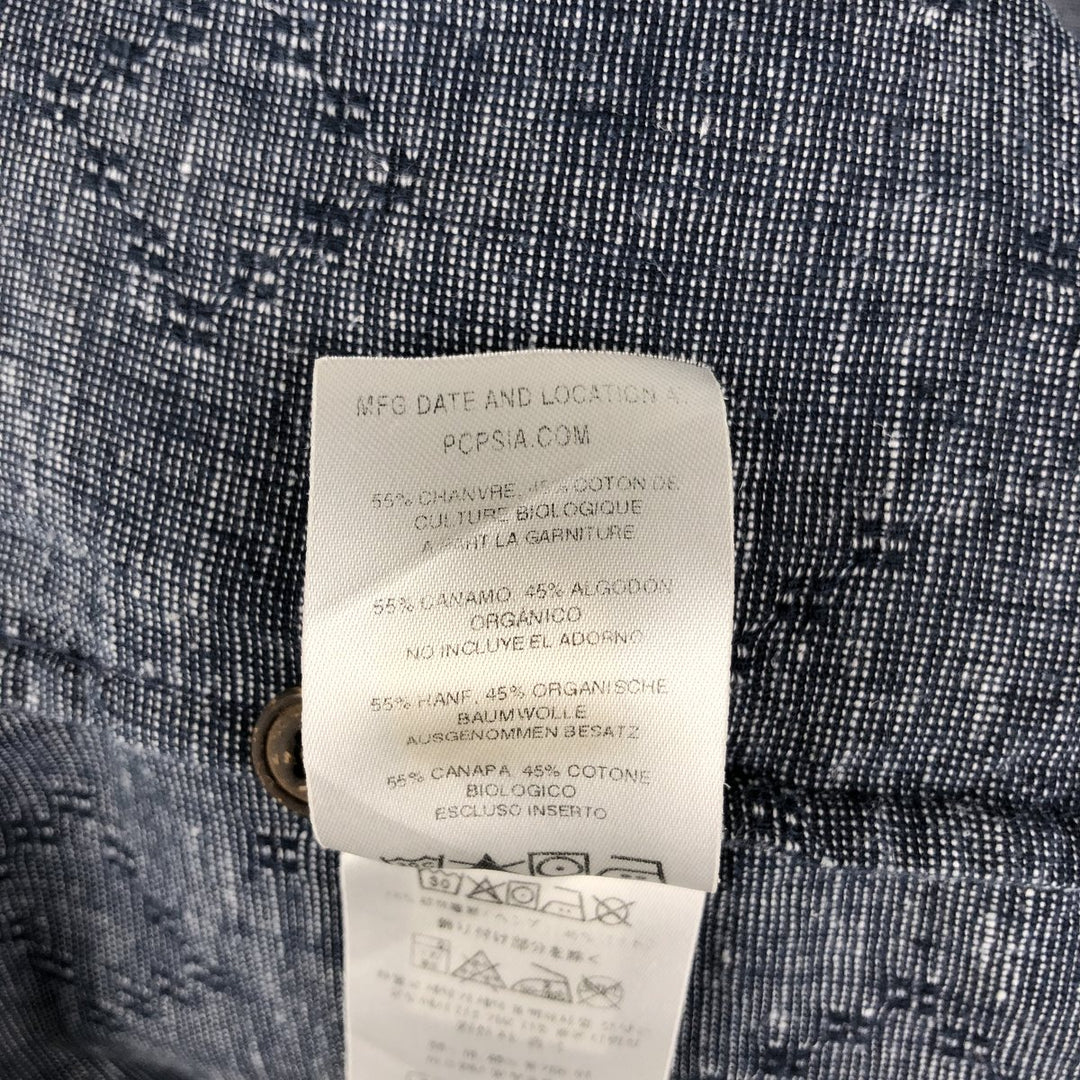 Patagonia 53139SP20 Backstep Shirt, Short Sleeve, Hemp Shirt, Boxy Shirt, Men's XL Equivalent Hemp navy blue type Vintage Second Hand