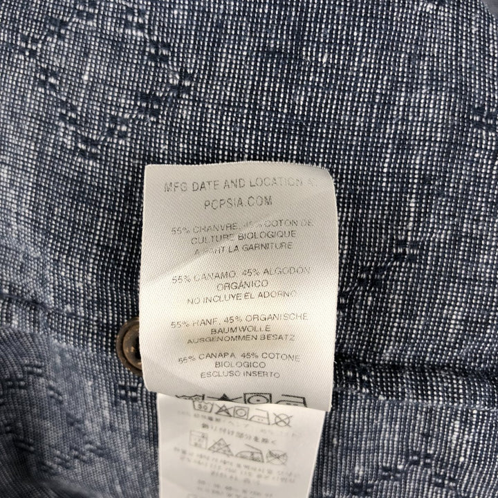 Patagonia 53139SP20 Backstep Shirt, Short Sleeve, Hemp Shirt, Boxy Shirt, Men's XL Equivalent Hemp navy blue type Vintage Second Hand