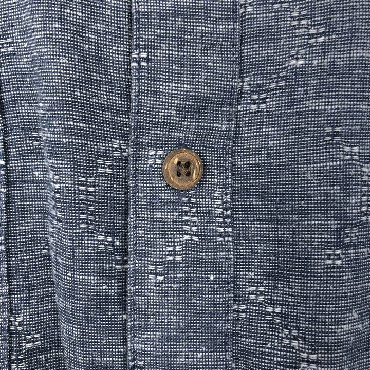 Patagonia 53139SP20 Backstep Shirt, Short Sleeve, Hemp Shirt, Boxy Shirt, Men's XL Equivalent Hemp navy blue type Vintage Second Hand