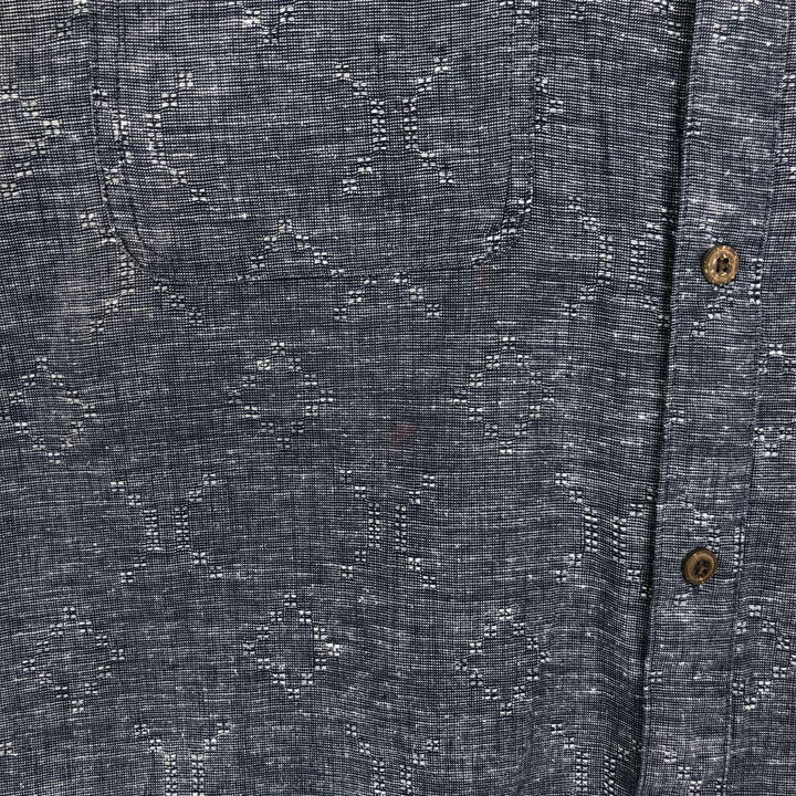 Patagonia 53139SP20 Backstep Shirt, Short Sleeve, Hemp Shirt, Boxy Shirt, Men's XL Equivalent Hemp navy blue type Vintage Second Hand