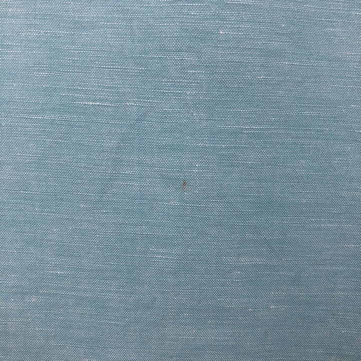 Perry Ellis short-sleeved linen shirt, men's size L (approx.) linen Blue type light blue Vintage Second Hand
