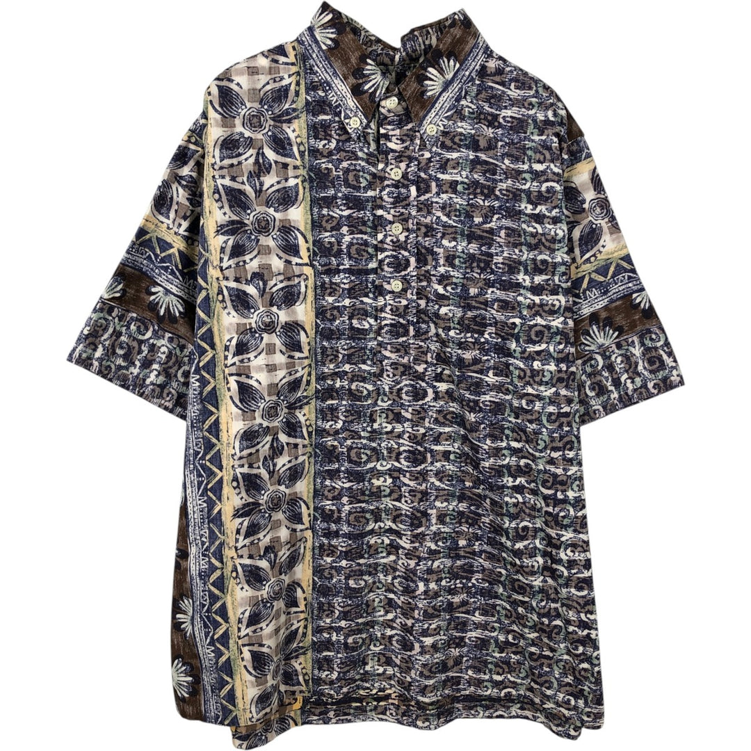 90'S Reyn Spooner swimwear tag all-over print pullover Aloha shirt box shirt men's size L equivalent cotton multicolor Vintage Second Hand