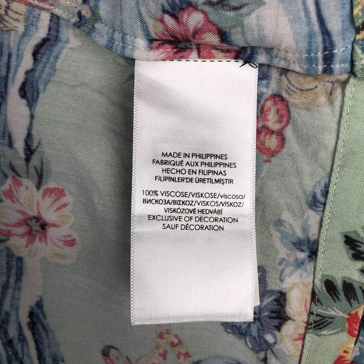 Ralph Lauren POLO RALPH LAUREN CLASSIC FIT All-over print open-collar Hawaiian Aloha shirt, men's size XL equivalent. Viscose Mint green Vintage Second Hand