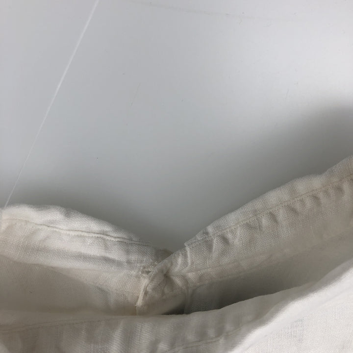 Ralph Lauren CLASSIC FIT Short-Sleeve Linen Button-Down Shirt, Men's Size XXL (approx.) linen white type Vintage Second Hand