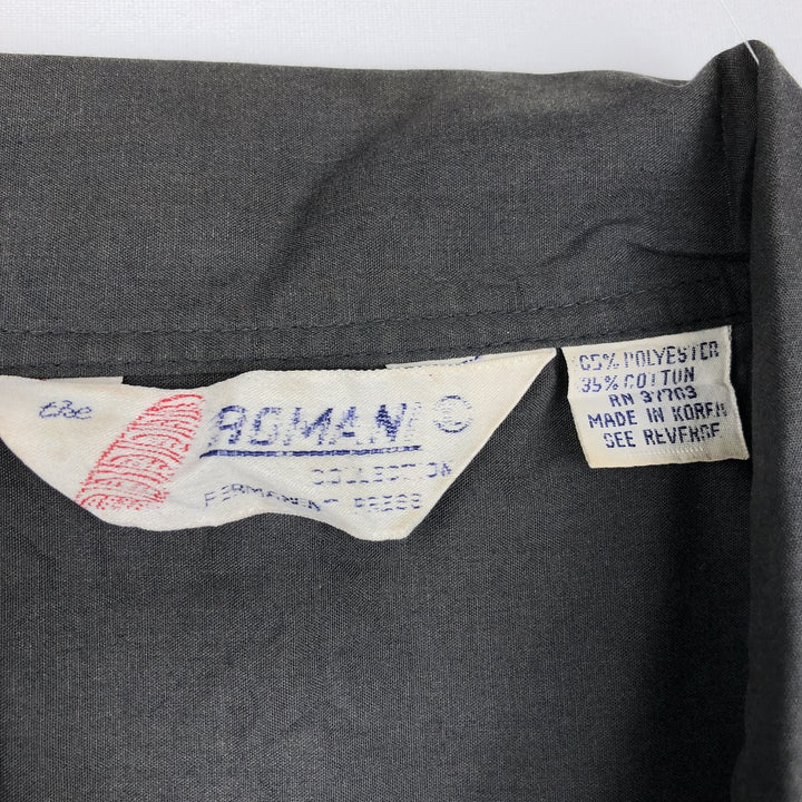 80s-90'S ROMANI Short-Sleeve Mexican Shirt / Cuban Shirt / Boxy Shirt / Men's Size L (Equivalent) Vintage polyester black type Vintage Second Hand