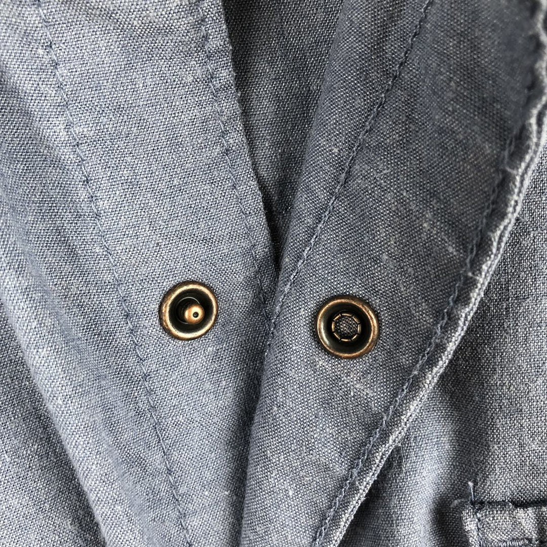 Patagonia 53340FA18 Western Snuff Shirt, Short Sleeve, Rayon x Linen Shirt, Boxy Shirt, Western Shirt linen blue type Vintage Second Hand