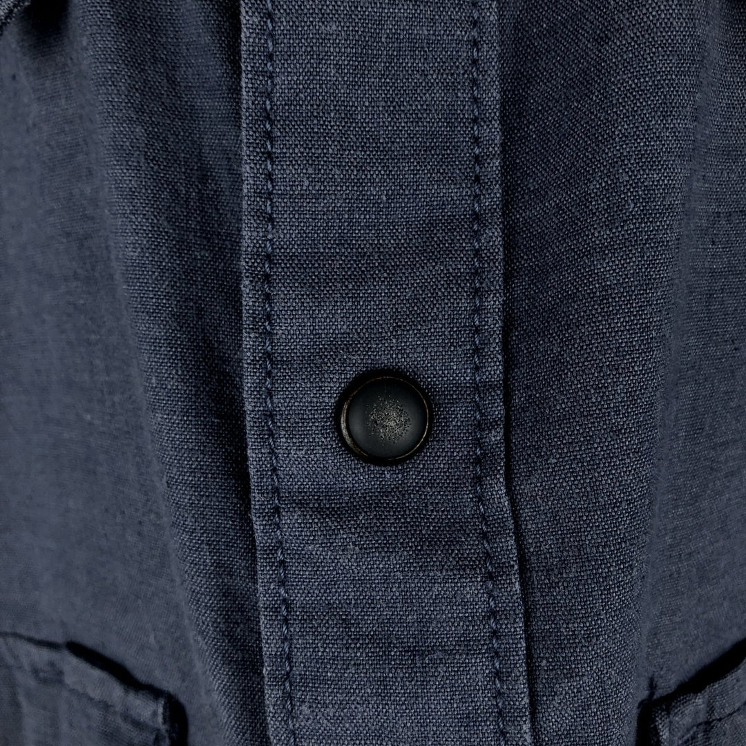 Patagonia 53340FA18 Western Snuff Shirt, Short Sleeve, Rayon x Linen Shirt, Boxy Shirt, Western Shirt linen blue type Vintage Second Hand
