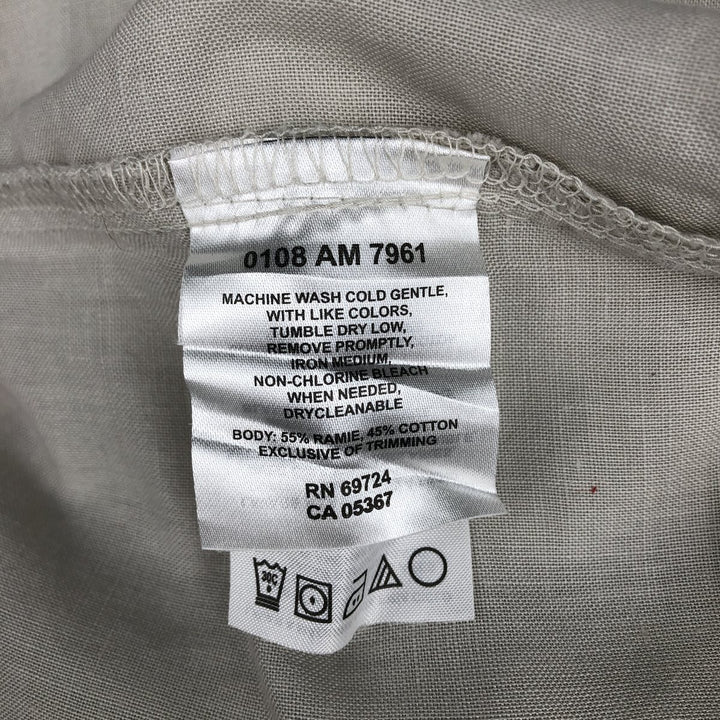 2000'S Columbia Short-Sleeve Ramie x Cotton Box Shirt, Men's Size XL Lamy ivory Vintage Second Hand