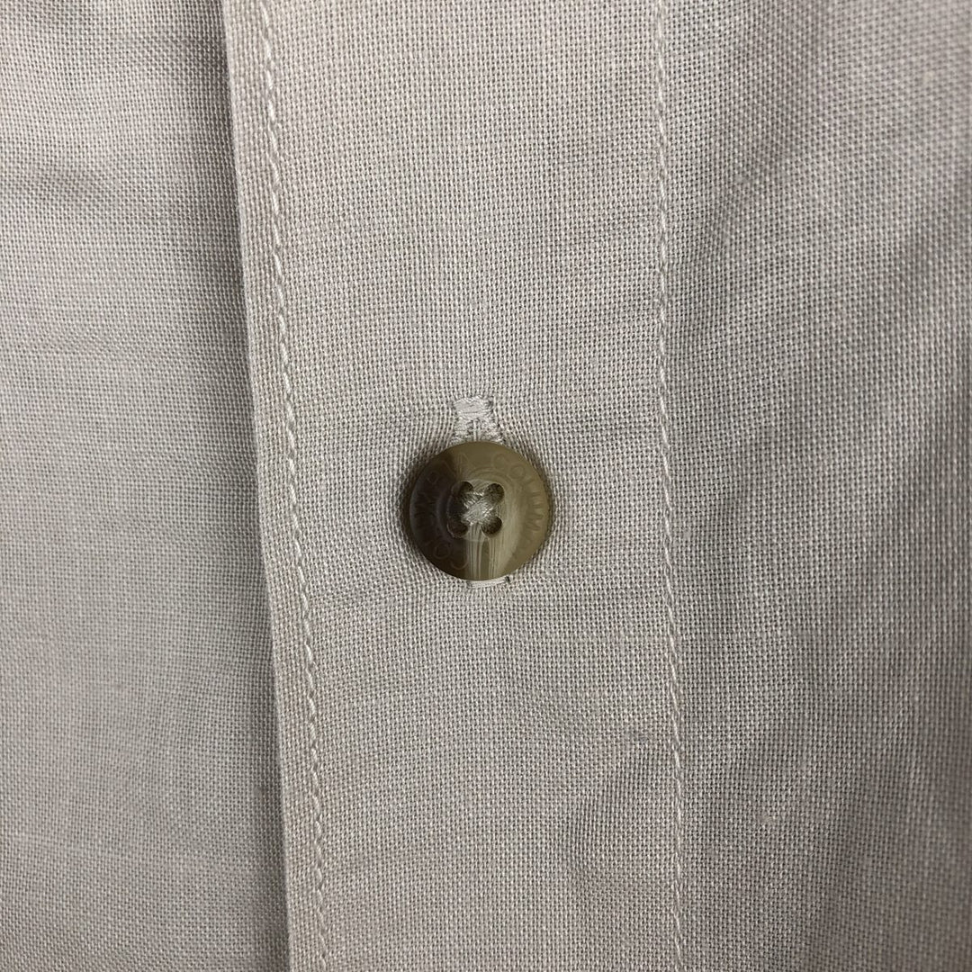 2000'S Columbia Short-Sleeve Ramie x Cotton Box Shirt, Men's Size XL Lamy ivory Vintage Second Hand