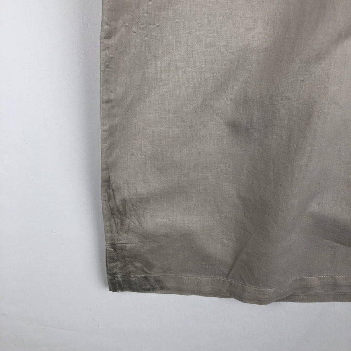 2000'S Columbia Short-Sleeve Ramie x Cotton Box Shirt, Men's Size XL Lamy ivory Vintage Second Hand