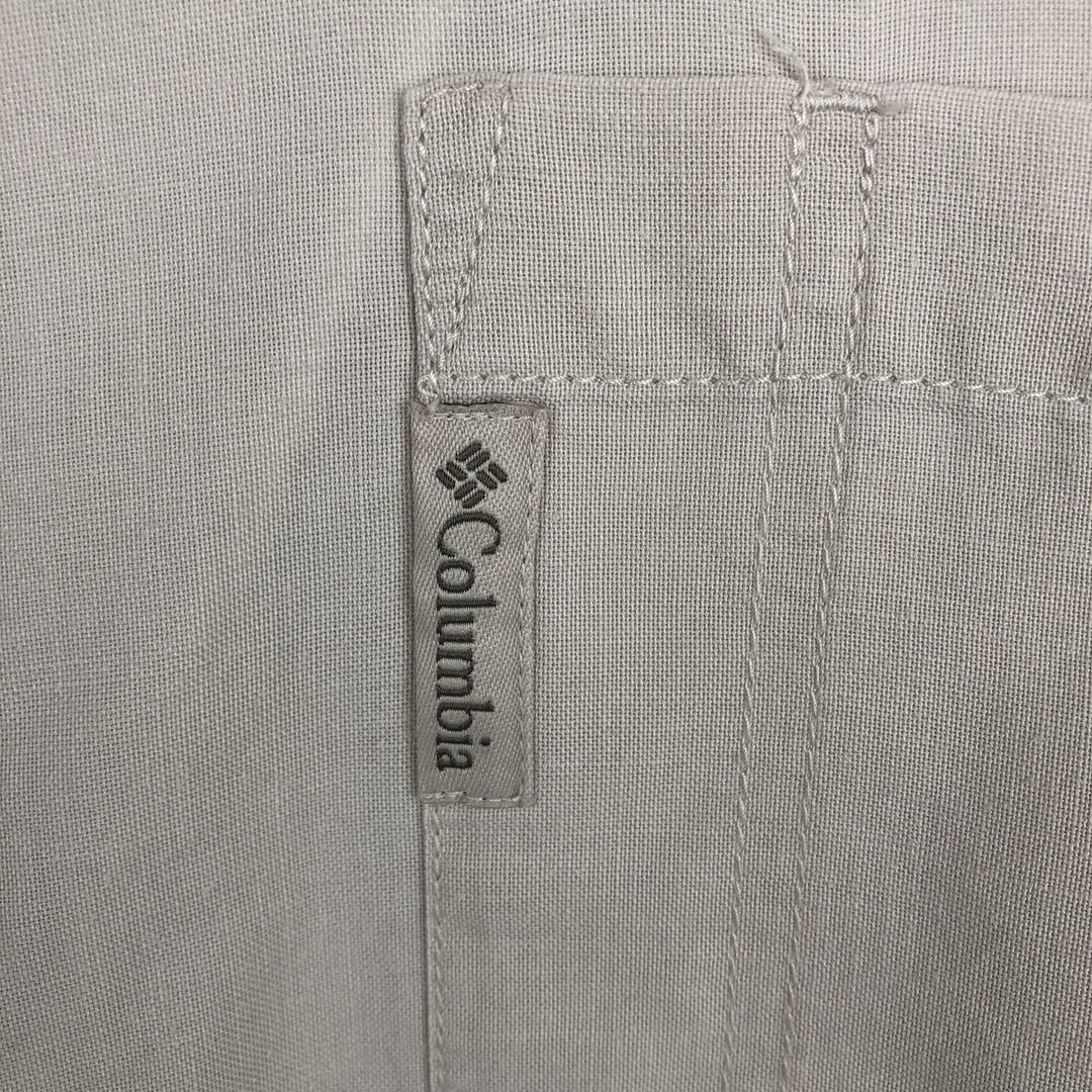 2000'S Columbia Short-Sleeve Ramie x Cotton Box Shirt, Men's Size XL Lamy ivory Vintage Second Hand