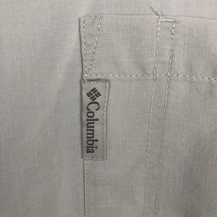 2000'S Columbia Short-Sleeve Ramie x Cotton Box Shirt, Men's Size XL Lamy ivory Vintage Second Hand