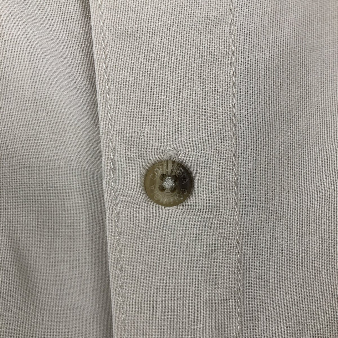 2000'S Columbia Short-Sleeve Ramie x Cotton Box Shirt, Men's Size XL Lamy ivory Vintage Second Hand