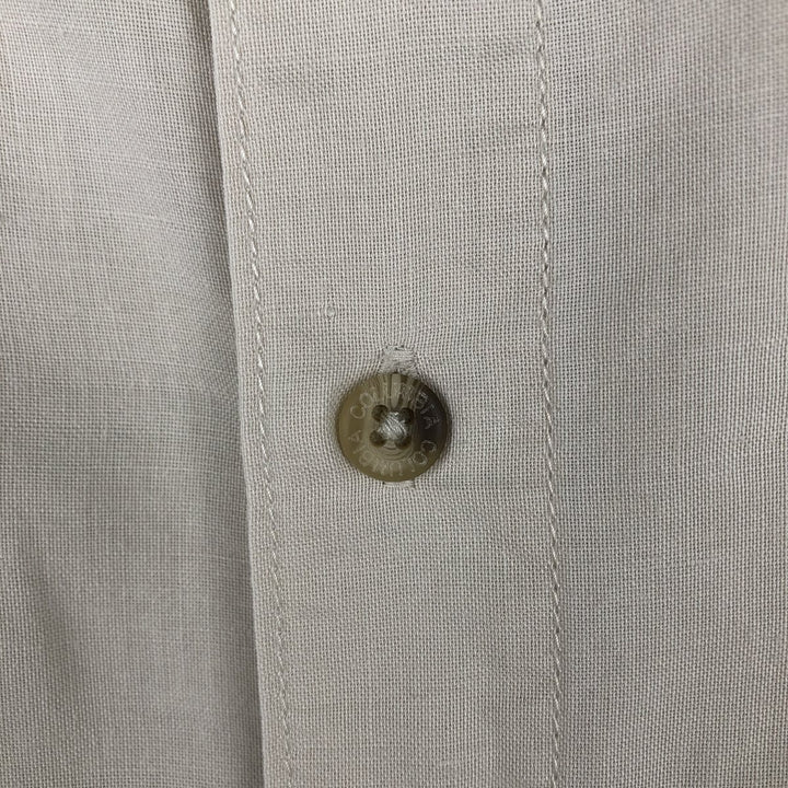 2000'S Columbia Short-Sleeve Ramie x Cotton Box Shirt, Men's Size XL Lamy ivory Vintage Second Hand