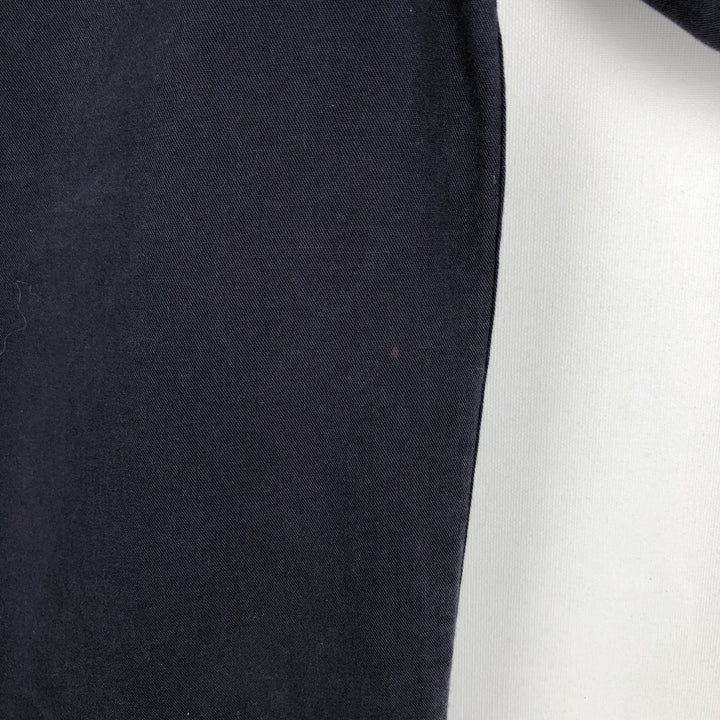 Eddie Bauer Short-Sleeve Button-Down Shirt, Men's Size M (approx.) cotton navy blue type Vintage Second Hand
