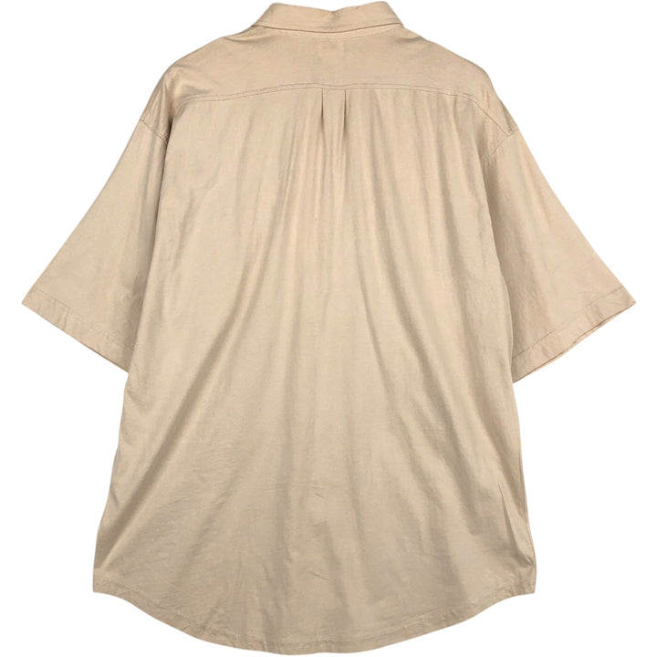 90s-00'S Calvin Klein Jeans Short-Sleeve Cotton Shirt, Men's Size XL (Vintage) cotton Beige type Vintage Second Hand