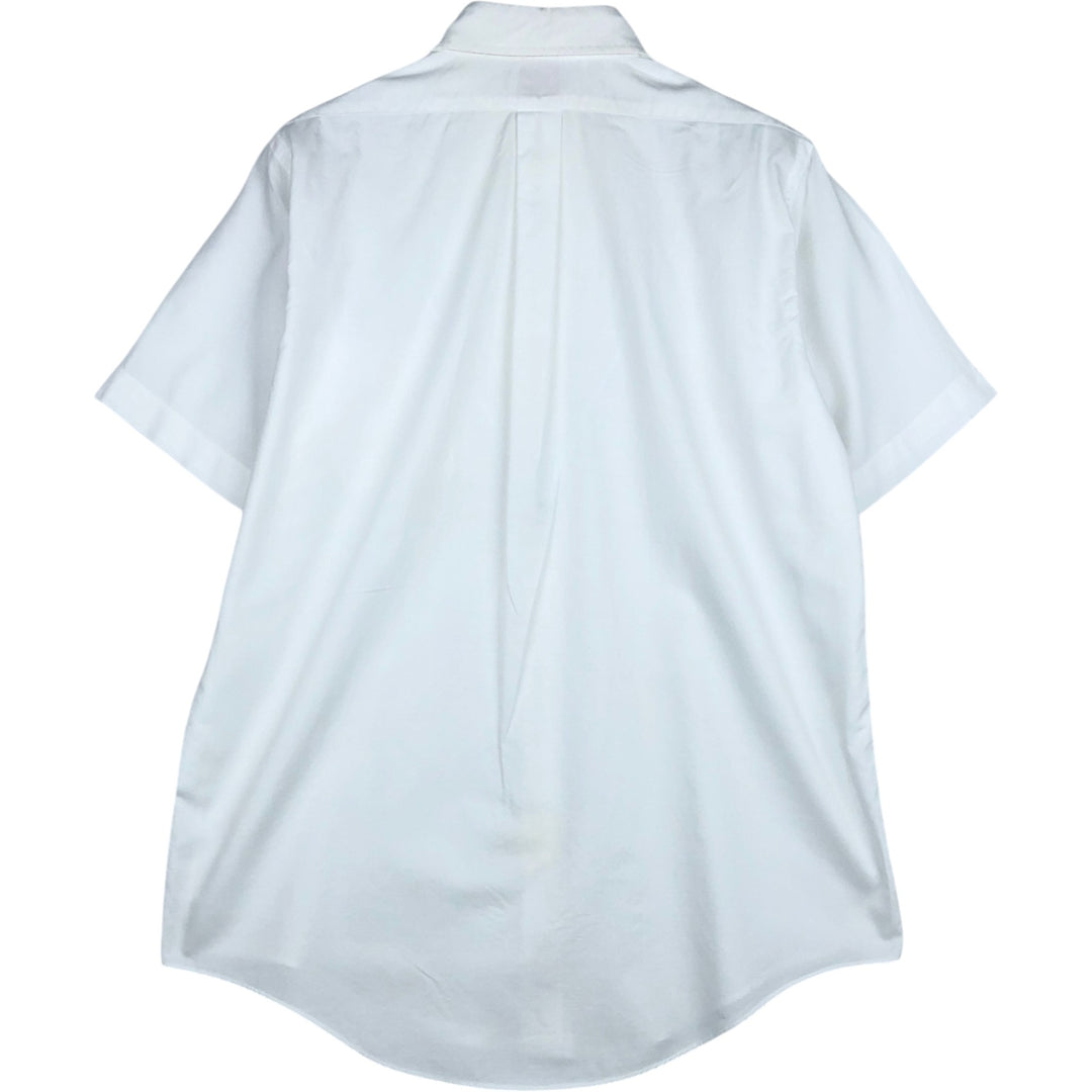 80s-90'S Brooks Brothers Est.1818 Short-Sleeve Button-Down Shirt, Made in USA, Men's Size M (Equivalent), Vintage cotton white type Vintage Second Hand
