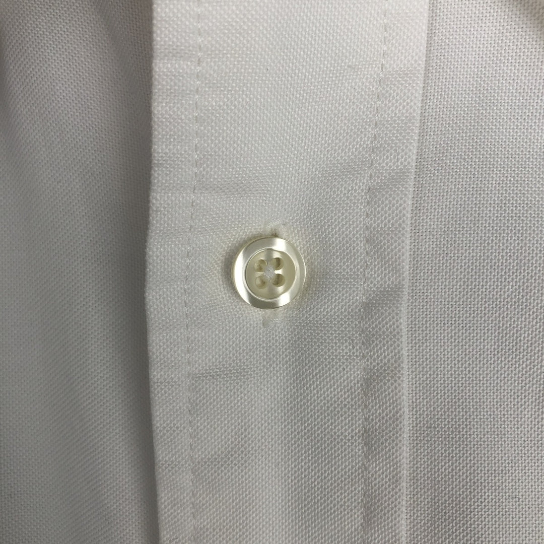 80s-90'S Brooks Brothers Est.1818 Short-Sleeve Button-Down Shirt, Made in USA, Men's Size M (Equivalent), Vintage cotton white type Vintage Second Hand