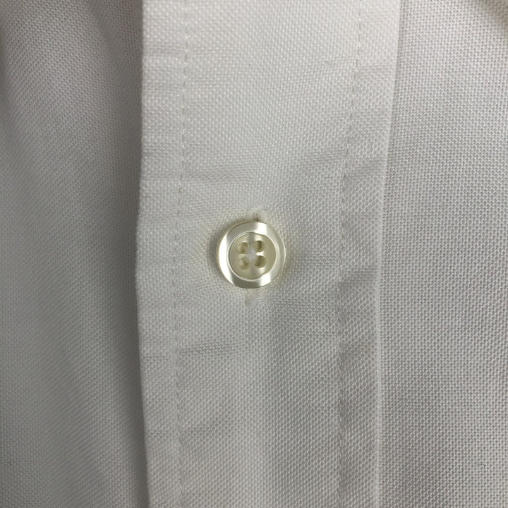 80s-90'S Brooks Brothers Est.1818 Short-Sleeve Button-Down Shirt, Made in USA, Men's Size M (Equivalent), Vintage cotton white type Vintage Second Hand