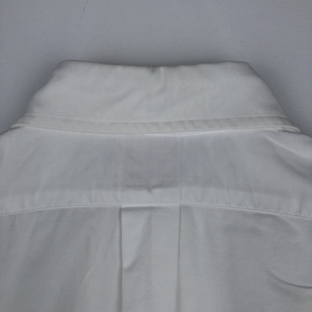80s-90'S Brooks Brothers Est.1818 Short-Sleeve Button-Down Shirt, Made in USA, Men's Size M (Equivalent), Vintage cotton white type Vintage Second Hand