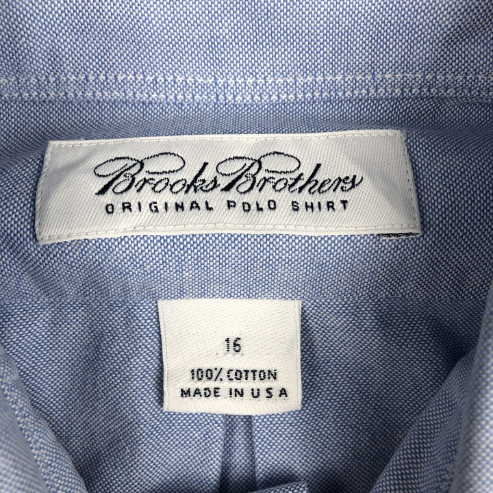 Brooks Brothers Short Sleeve Button Down Shirt Made in USA Men's Size L cotton blue type Vintage Second Hand