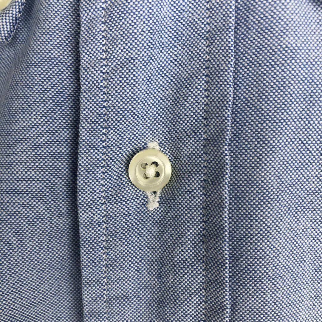 Brooks Brothers Short Sleeve Button Down Shirt Made in USA Men's Size L cotton blue type Vintage Second Hand