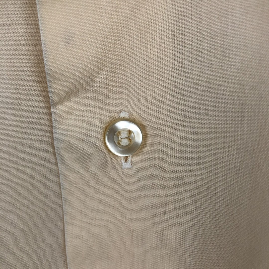 1970'S Arrow Short-Sleeve Poly-Cotton Shirt, Made in Canada, Men's Size S (Equivalent), Vintage polyester Beige type Vintage Second Hand