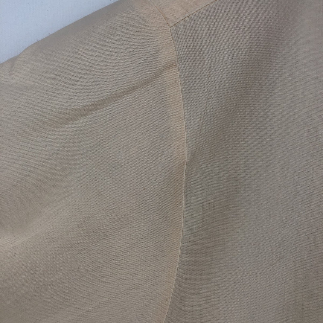 1970'S Arrow Short-Sleeve Poly-Cotton Shirt, Made in Canada, Men's Size S (Equivalent), Vintage polyester Beige type Vintage Second Hand