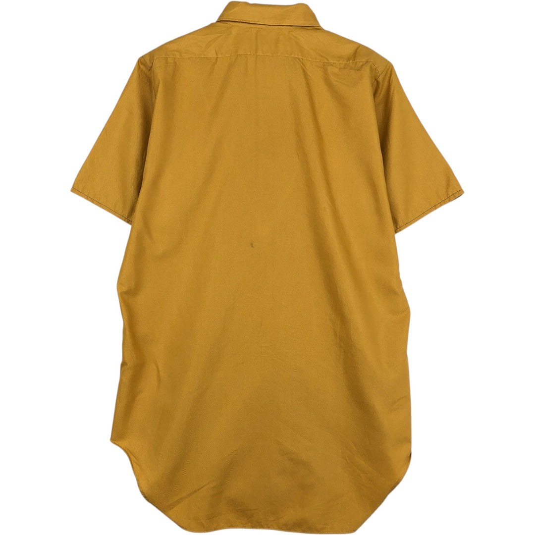 1970'S SAUVE FRERES short-sleeved shirt, men's size S (approx.), vintage. unclear yellow type Vintage Second Hand