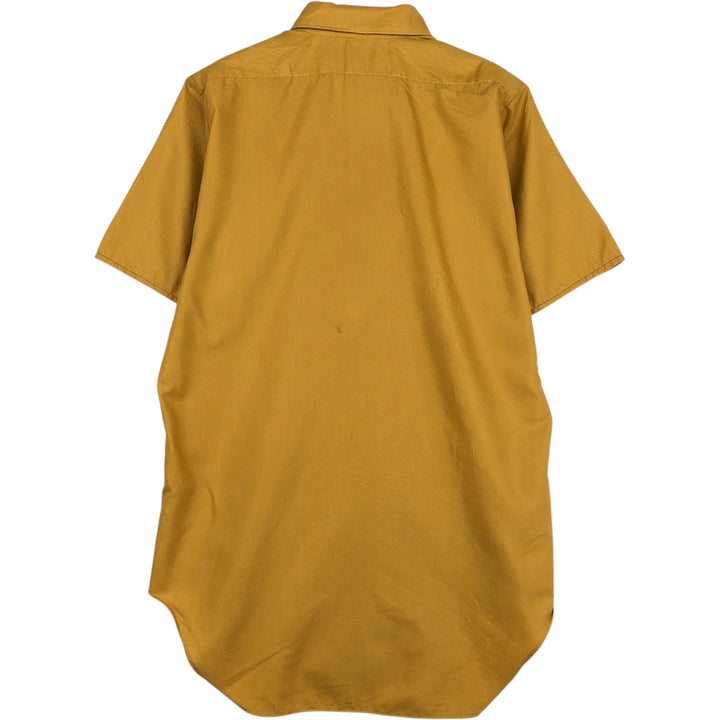 1970'S SAUVE FRERES short-sleeved shirt, men's size S (approx.), vintage. unclear yellow type Vintage Second Hand