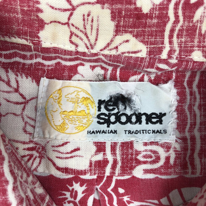 80'S Reyn Spooner Gold Tag Nude Tag All-over Print Lahaina Sailor Hawaiian Aloha Shirt Box Shirt Men's Size M (approx.) unclear burgundy type Vintage Second Hand