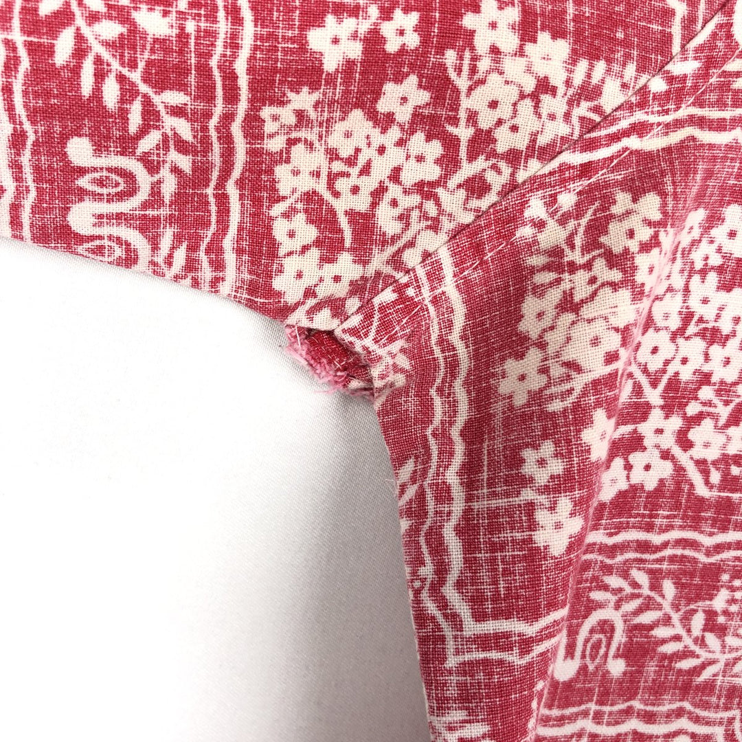 80'S Reyn Spooner Gold Tag Nude Tag All-over Print Lahaina Sailor Hawaiian Aloha Shirt Box Shirt Men's Size M (approx.) unclear burgundy type Vintage Second Hand