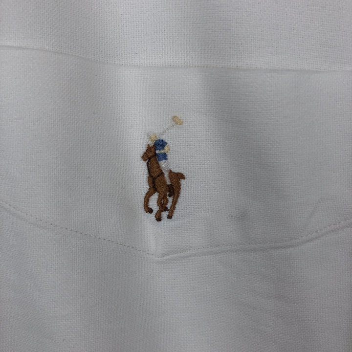 Ralph Lauren BLAKE short sleeve button down shirt, men's XL size cotton white type Vintage Second Hand