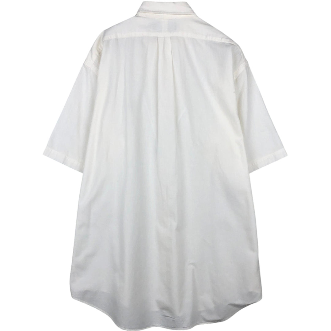 Ralph Lauren short sleeve button down shirt, men's size L cotton white type Vintage Second Hand