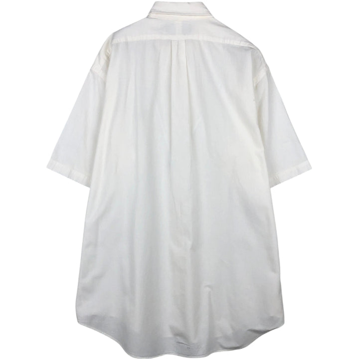 Ralph Lauren short sleeve button down shirt, men's size L cotton white type Vintage Second Hand