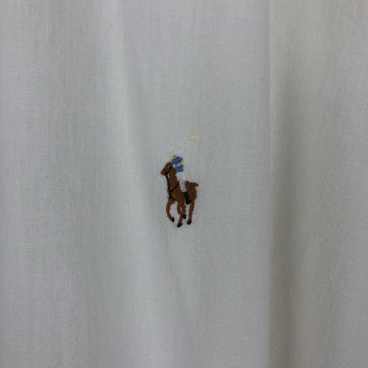 Ralph Lauren short sleeve button down shirt, men's size L cotton white type Vintage Second Hand