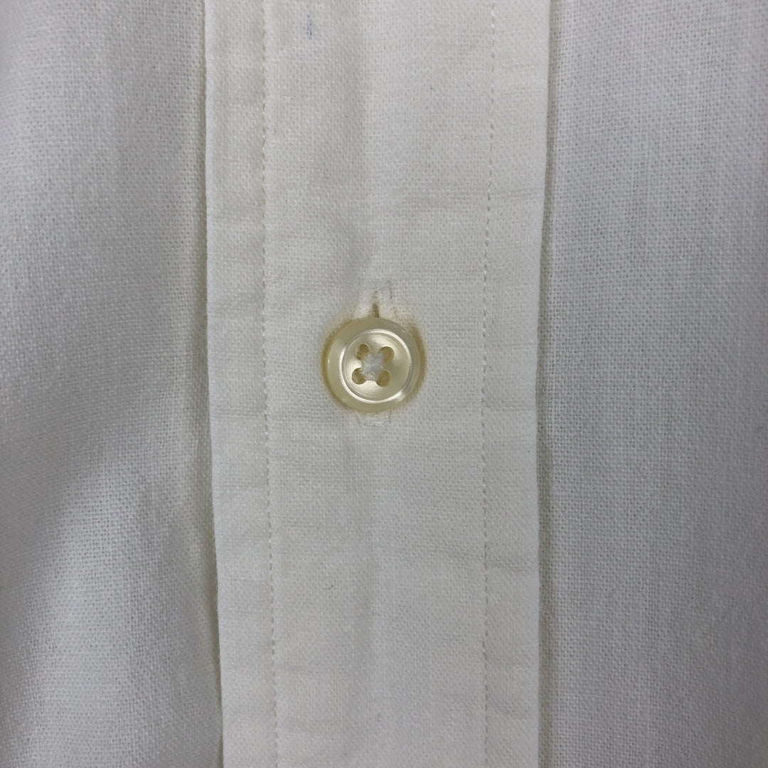 Ralph Lauren short sleeve button down shirt, men's size L cotton white type Vintage Second Hand