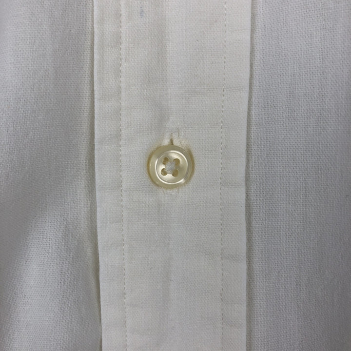 Ralph Lauren short sleeve button down shirt, men's size L cotton white type Vintage Second Hand