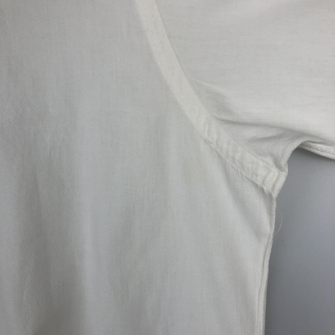 Ralph Lauren short sleeve button down shirt, men's size L cotton white type Vintage Second Hand